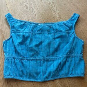AMERICAN EAGLE BLUE CROP TOP - L